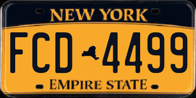 NY license plate FCD4499
