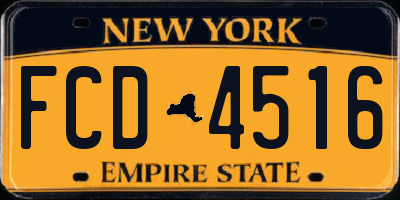 NY license plate FCD4516