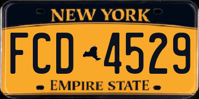 NY license plate FCD4529