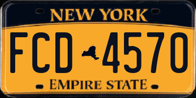 NY license plate FCD4570