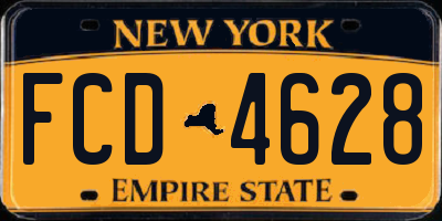 NY license plate FCD4628