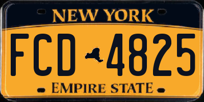 NY license plate FCD4825