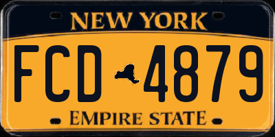NY license plate FCD4879