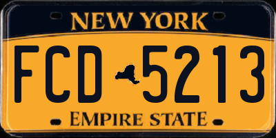 NY license plate FCD5213