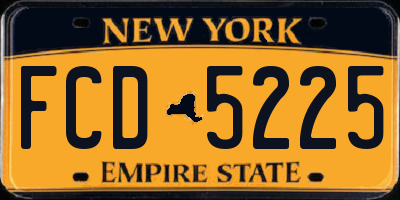 NY license plate FCD5225