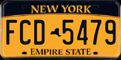 NY license plate FCD5479