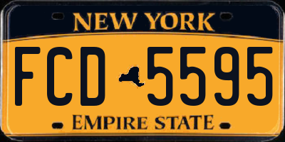 NY license plate FCD5595