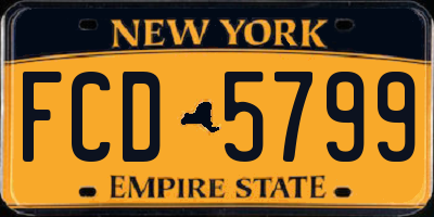 NY license plate FCD5799