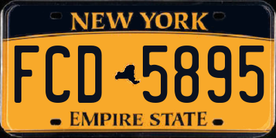 NY license plate FCD5895