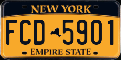 NY license plate FCD5901