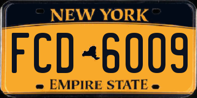 NY license plate FCD6009