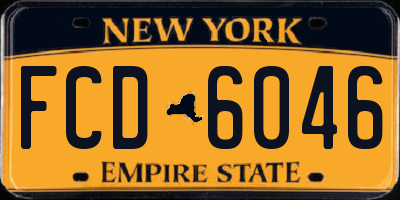 NY license plate FCD6046