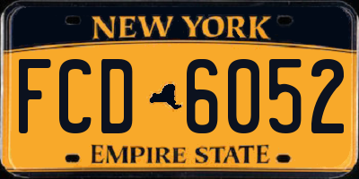 NY license plate FCD6052
