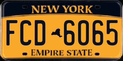 NY license plate FCD6065