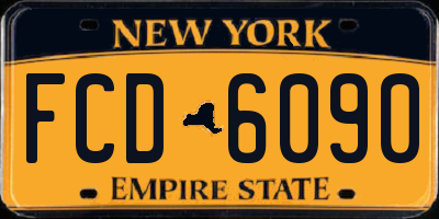 NY license plate FCD6090