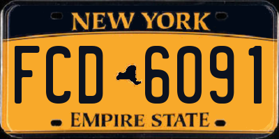NY license plate FCD6091