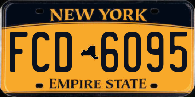 NY license plate FCD6095