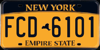 NY license plate FCD6101