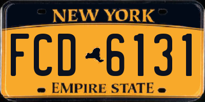 NY license plate FCD6131