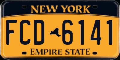 NY license plate FCD6141