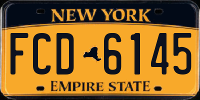 NY license plate FCD6145