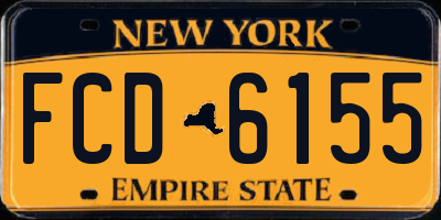 NY license plate FCD6155