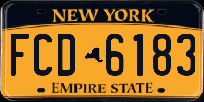 NY license plate FCD6183