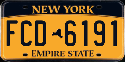 NY license plate FCD6191