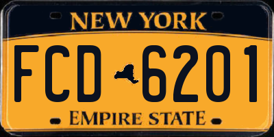 NY license plate FCD6201