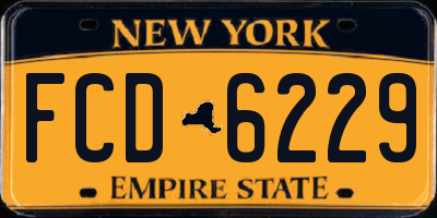 NY license plate FCD6229