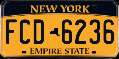 NY license plate FCD6236