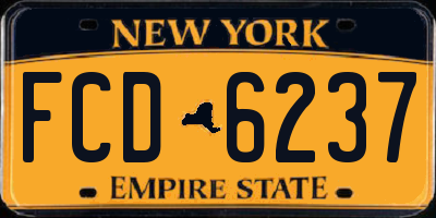 NY license plate FCD6237