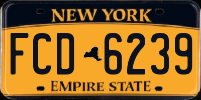 NY license plate FCD6239