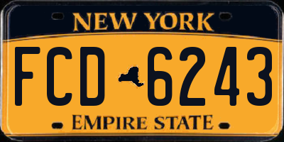 NY license plate FCD6243