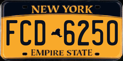 NY license plate FCD6250