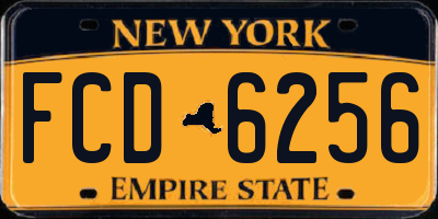 NY license plate FCD6256