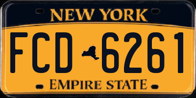 NY license plate FCD6261