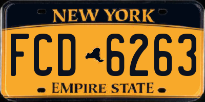 NY license plate FCD6263