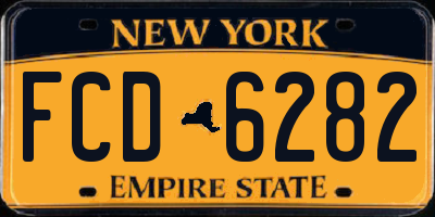 NY license plate FCD6282