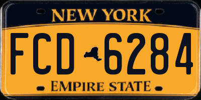 NY license plate FCD6284
