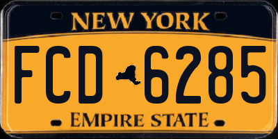 NY license plate FCD6285