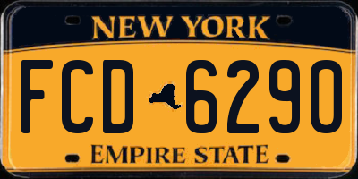 NY license plate FCD6290