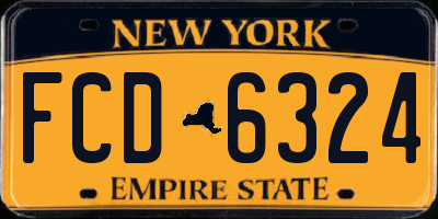 NY license plate FCD6324