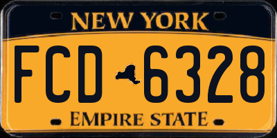 NY license plate FCD6328