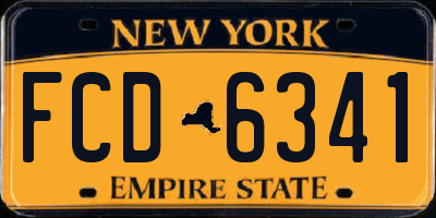 NY license plate FCD6341