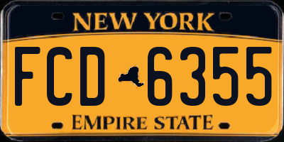 NY license plate FCD6355