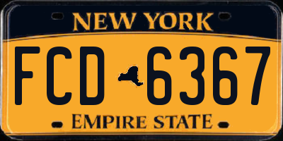 NY license plate FCD6367