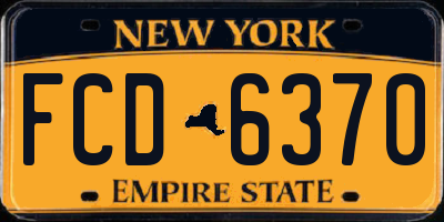 NY license plate FCD6370