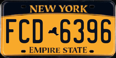 NY license plate FCD6396