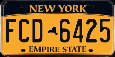 NY license plate FCD6425